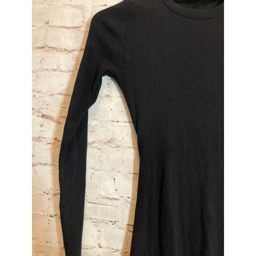 Bordeaux Dress Womens‎ XS Black Bodycon Cutout Open Back Ribbed Stretch Cotton
